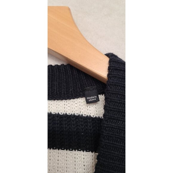 Cabi Womens XS Striped Chunky Shaker Stitch Button Up Cardigan Sweater - Picture 5 of 7